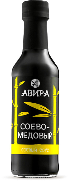 Соус Соево-медовый, 250г, ст/бут, Авира (12шт)