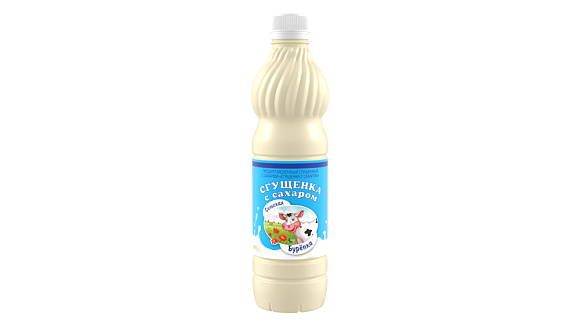 Сгущенка с сах. 1,0%, 1 кг бут. ПЭТ, Сельская Буренка