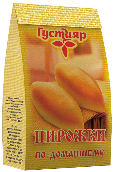Пирожки печеные заморож. СО ШПЕКОМ, 80 г пакет бум., Густияр