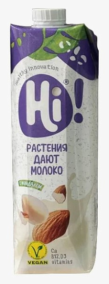 Напиток Соевый с Миндалем, обогащ. кальцием и вит. D3 и B12 1,8% НОВИНКА, 1л, тетрапак, HI (12шт)
