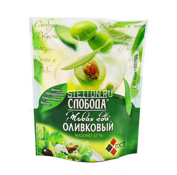Майонез Оливковый 67%, 100г, саше, Слобода (40шт)