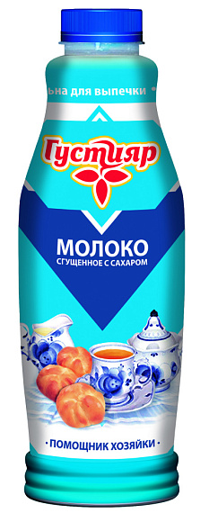 Молоко сгущ. с сах. 0,2%, 850 г бут. ПЭТ, Густияр