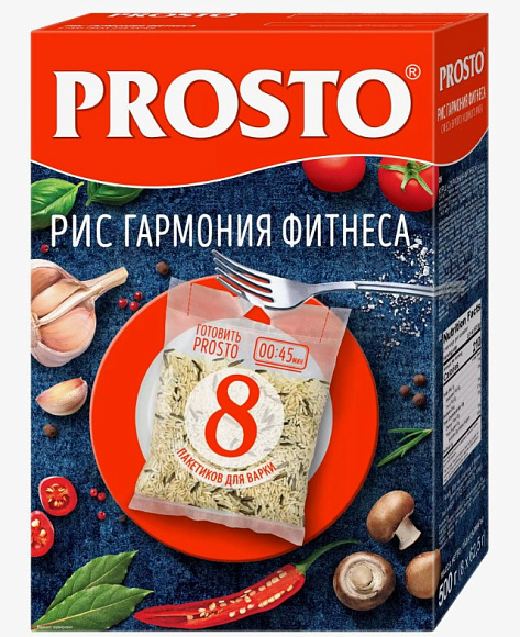 Рис Гармония Фитнеса, 500г, коробка, PROSTO (12шт)