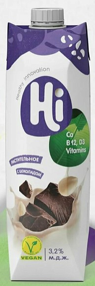 Напиток растит. с шоколадом 3,2%, 1л, тетрапак, HI (12шт)