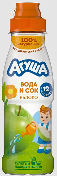 Напиток сокосод. Яблоко, 300мл, ПЭТ, Агуша (6шт)