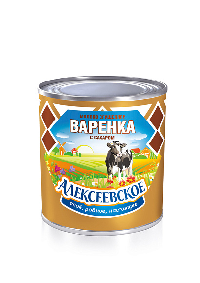 Варёнка. Сгущенка вар. с сах. 4,0%, 370 г 7А, Алексеевское