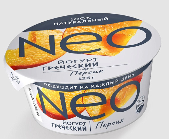 Йогурт фрукт. Греческий Персик 1,7%, 125г, моностакан, НЕО (8шт)
