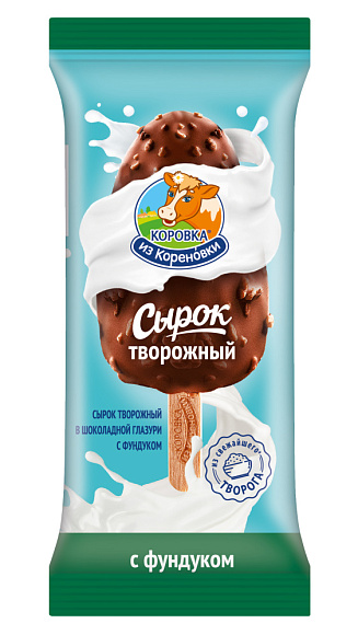 Сырок творожн. ванильн. глазир. В ШОК. ГЛАЗ. С ФУНД. 23,0%, 50 г флоупак, На палочке, КизК
