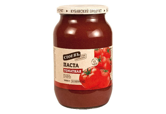 Паста томатная, 1000г, ст. банка (евро), Стоевъ (6шт)