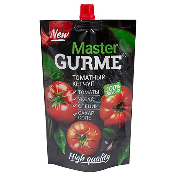 Кетчуп Томатный, 300г, Дой-пак+, MASTER GURME (24шт)