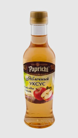 Уксус Яблочный натур., 220мл, ст/бут, PAPRICHI (6шт)