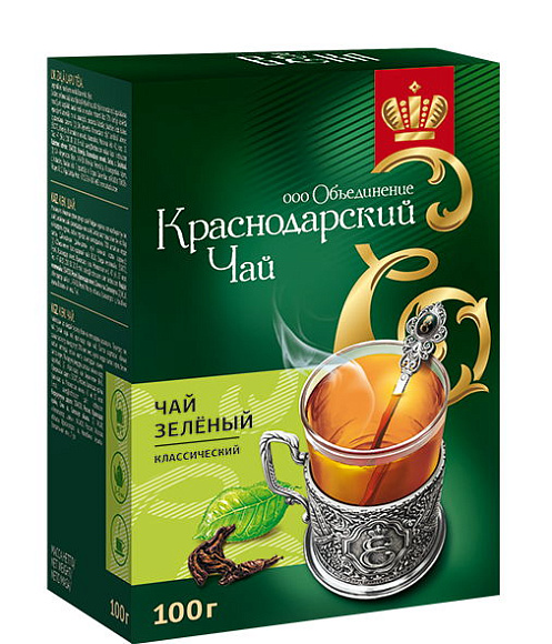 Чай зелен. крупнолистовой, 100г, карт. пачка, Века (16шт)