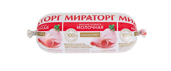 Колбаса вареная Молочная, 470г, полиамид, Мираторг (6шт)